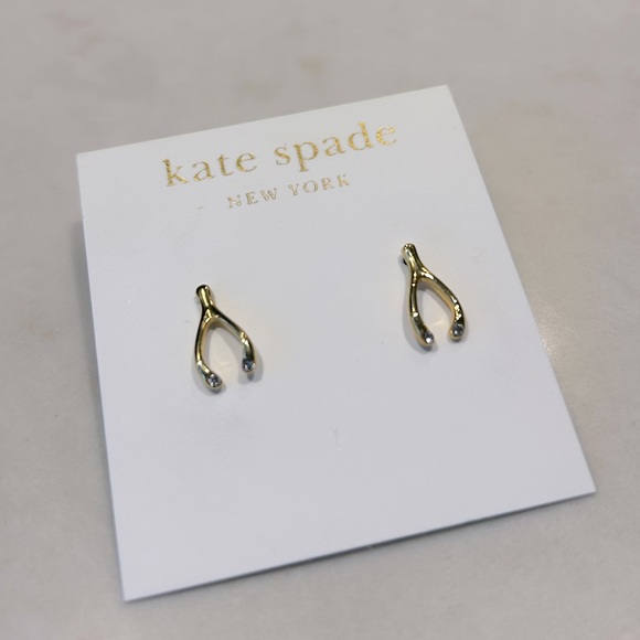 Kate Spate Wishbone Stud Earrings - Picture 1 of 4